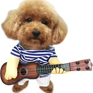 Pet Guitar Costume Dog Costumes Cat Halloween Christmas Cosplay Party Funny